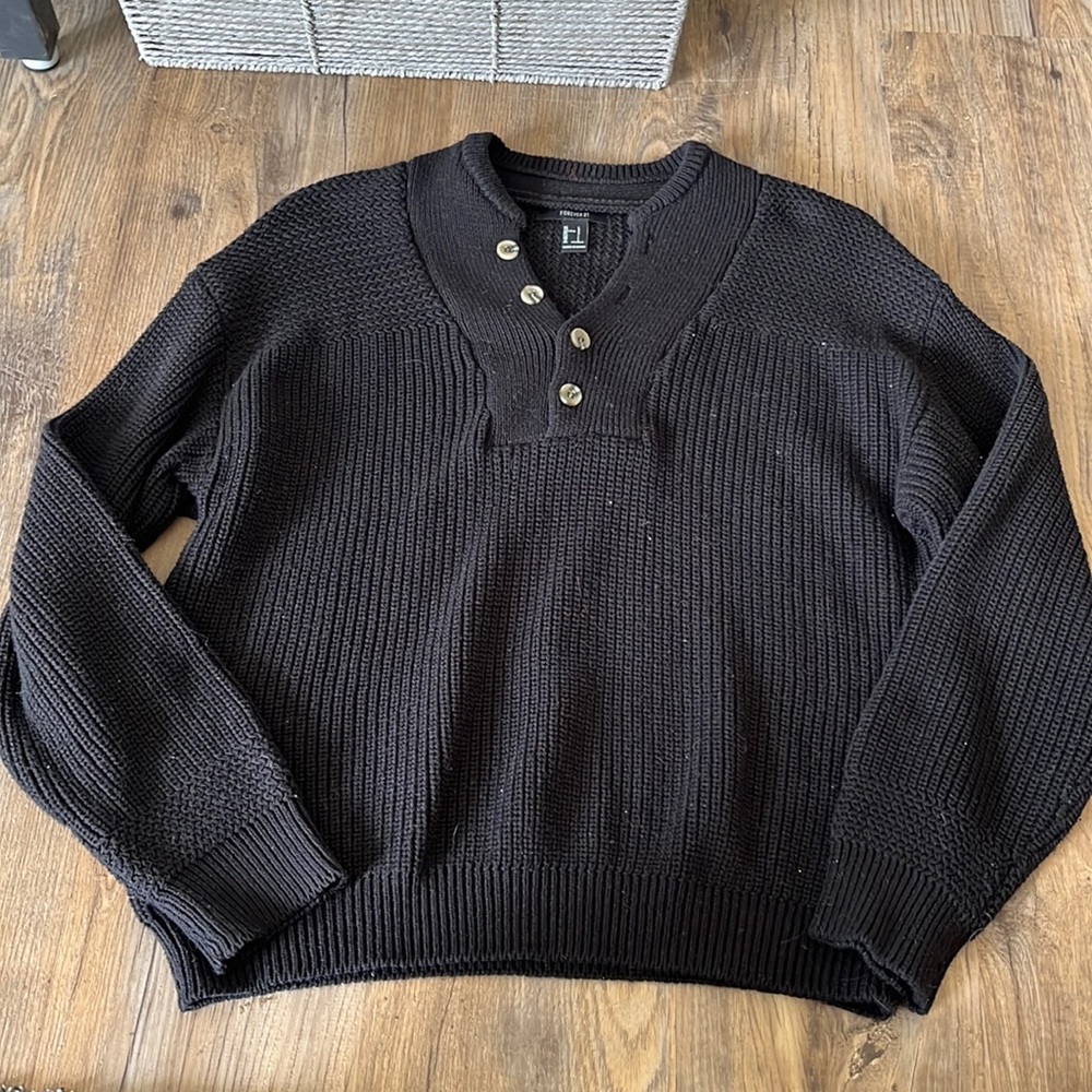 Thick black sweater